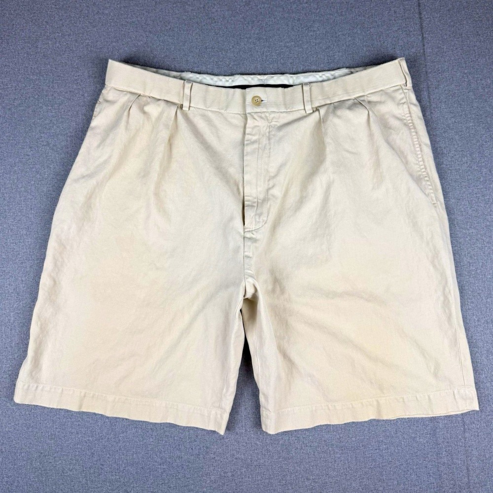 Polo Golf Ralph Lauren Mens 38 Fairway Shorts Silk Linen Cotton Pleated Khaki